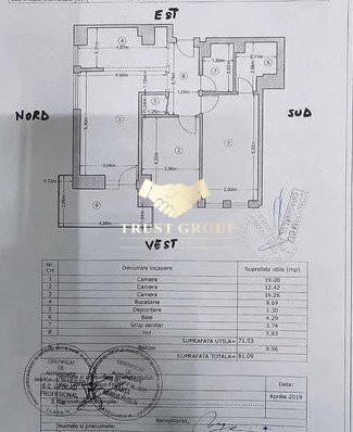 Moghioros | 3 camere | 2 locuri subteran | Auchan |