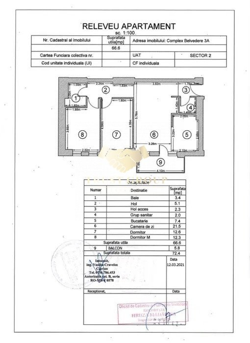 Apartament 3 camere - Belvedere