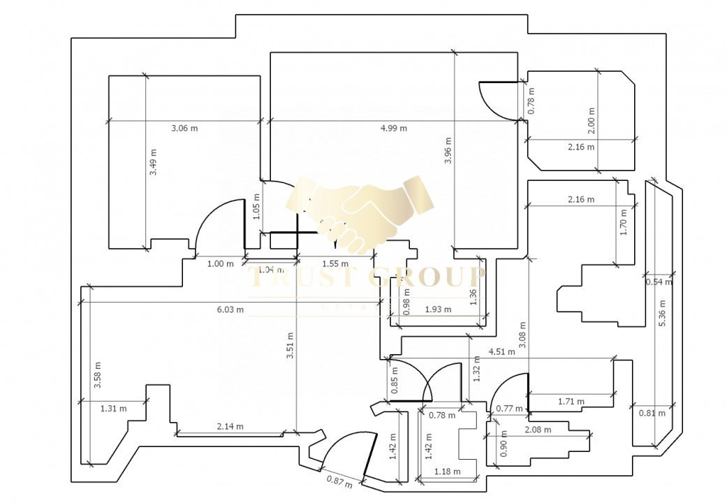 Apartament consolidat | 3 camere | 76 mp | Cișmigiu – imobil retras de agitatie