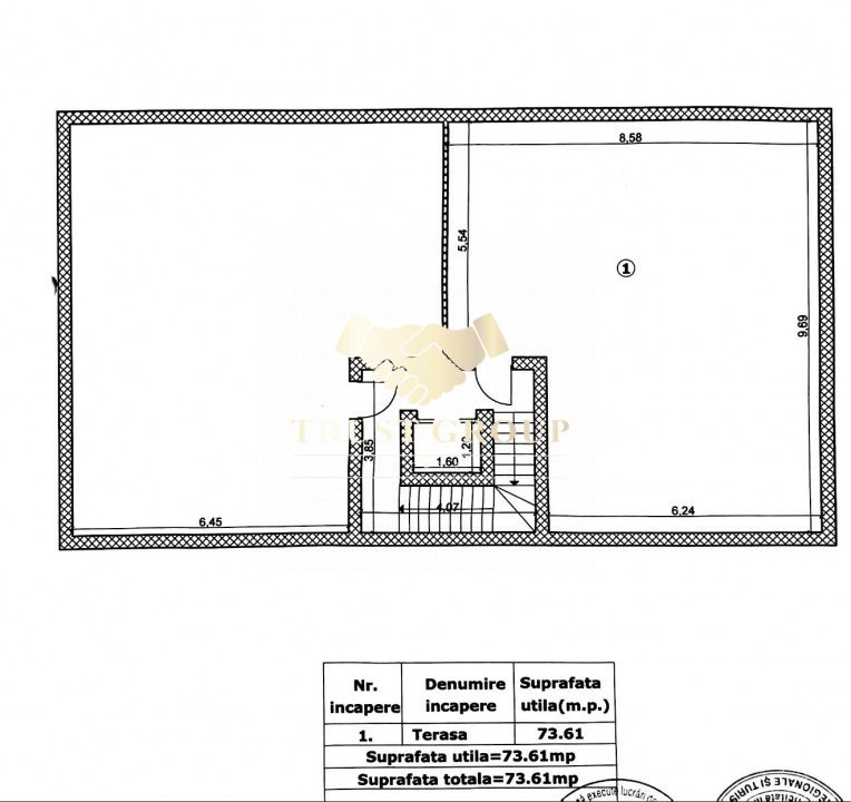 Apartament 2 camere Domenii | Terasa 74 mp | Imobil 2012 | 